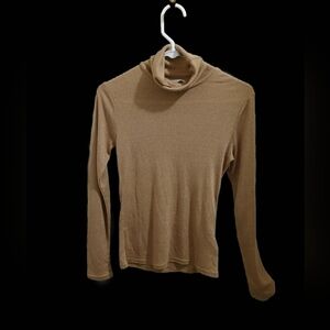 H&M Gold Shimmer Turtle Neck Top, S